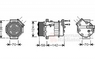 VAN WEZEL 3700k465 -  Компрессор, кондиционер